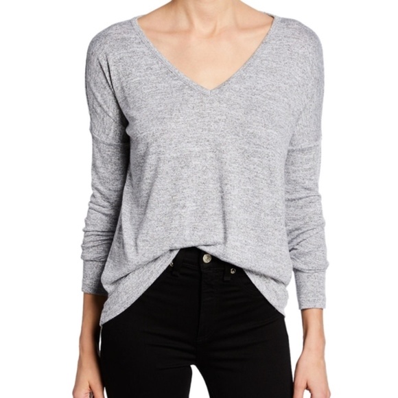 rag & bone Tops - Rag & Bone Theo Heathered V Neck Dolman Sweater